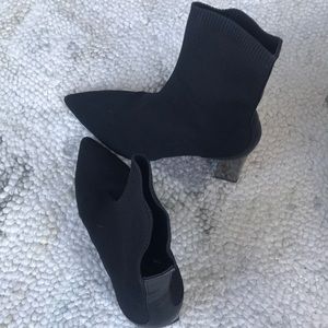 Metallic heel sock booties - Zara - NEW